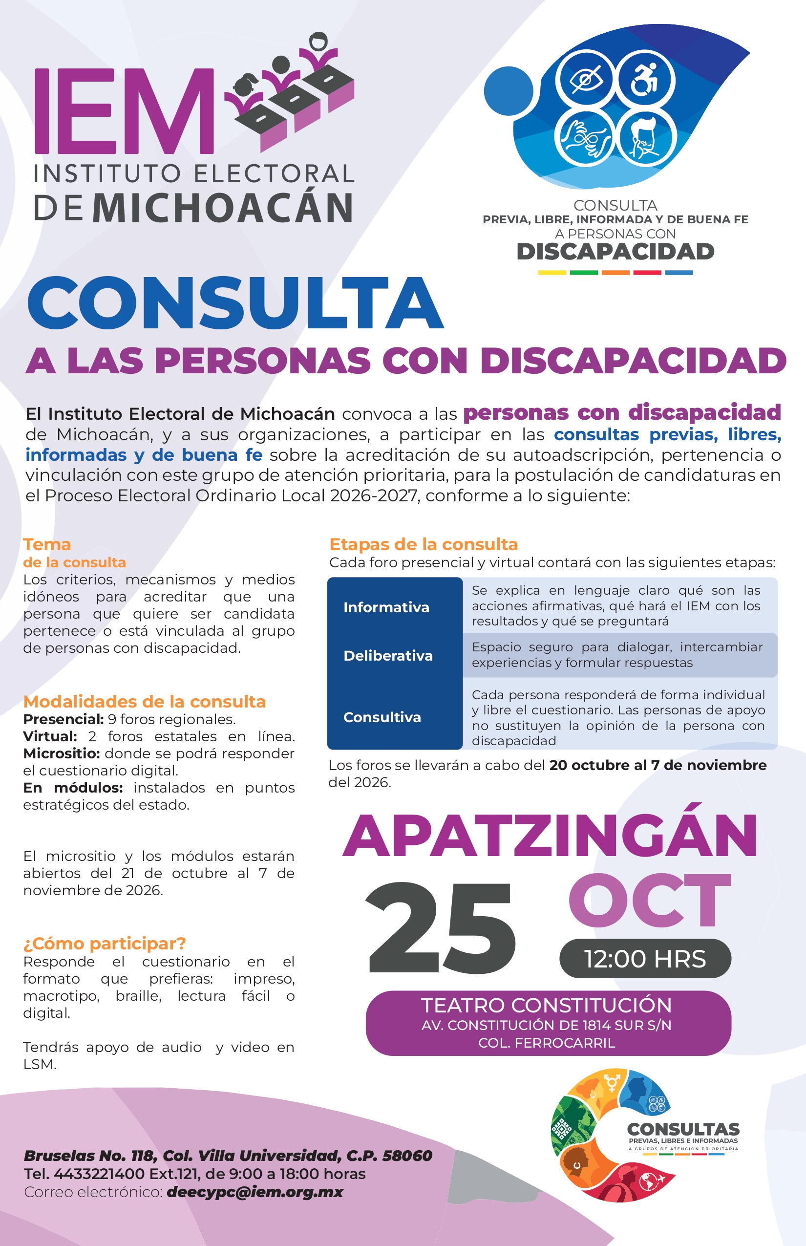CONSULTA A PERSONAS CON DISCAPACIDAD APATZTINGÁN