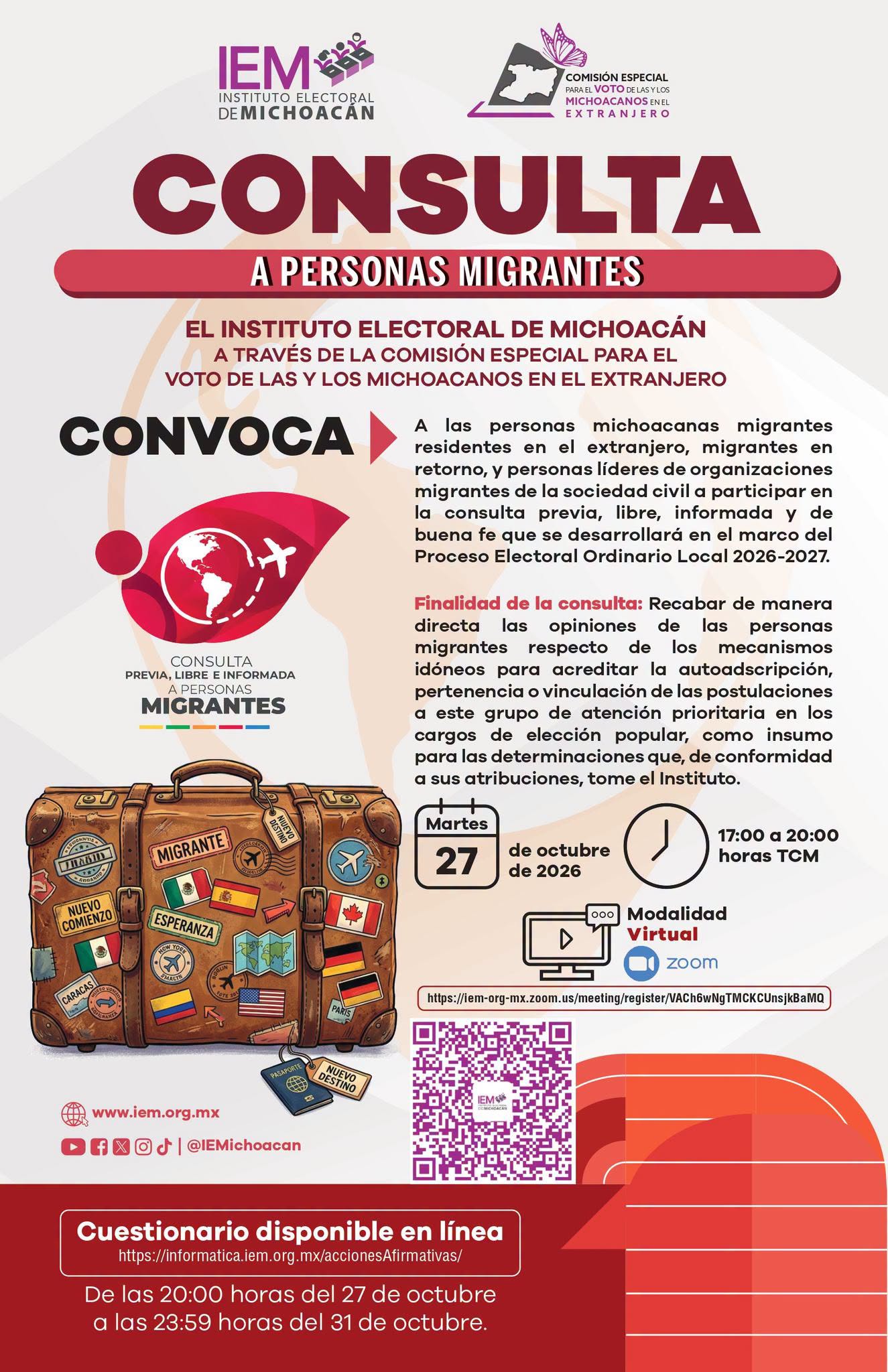 CONSULTA A PERSONAS MIGRANTES